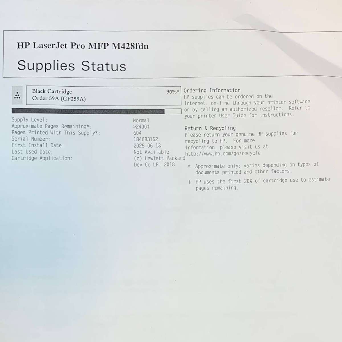 HP LaserJet Pro MFP M428fdn A4 Mono All-In-One Laser Printer - W1A29A