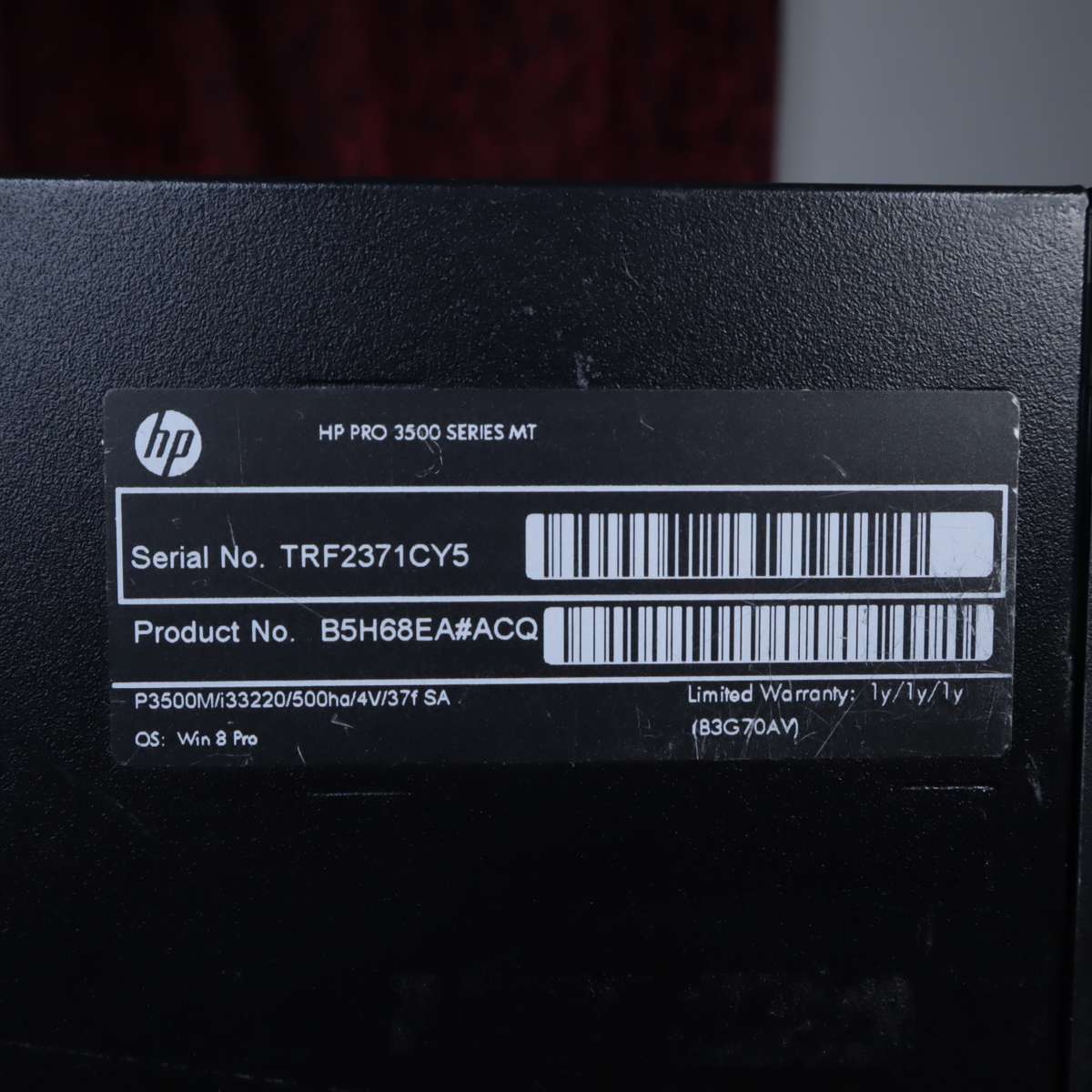 HP PRO 3500 Micro Tower Desktop PC | Core i3 | 3.3GHz | 8GB | 500GB | WIN 10