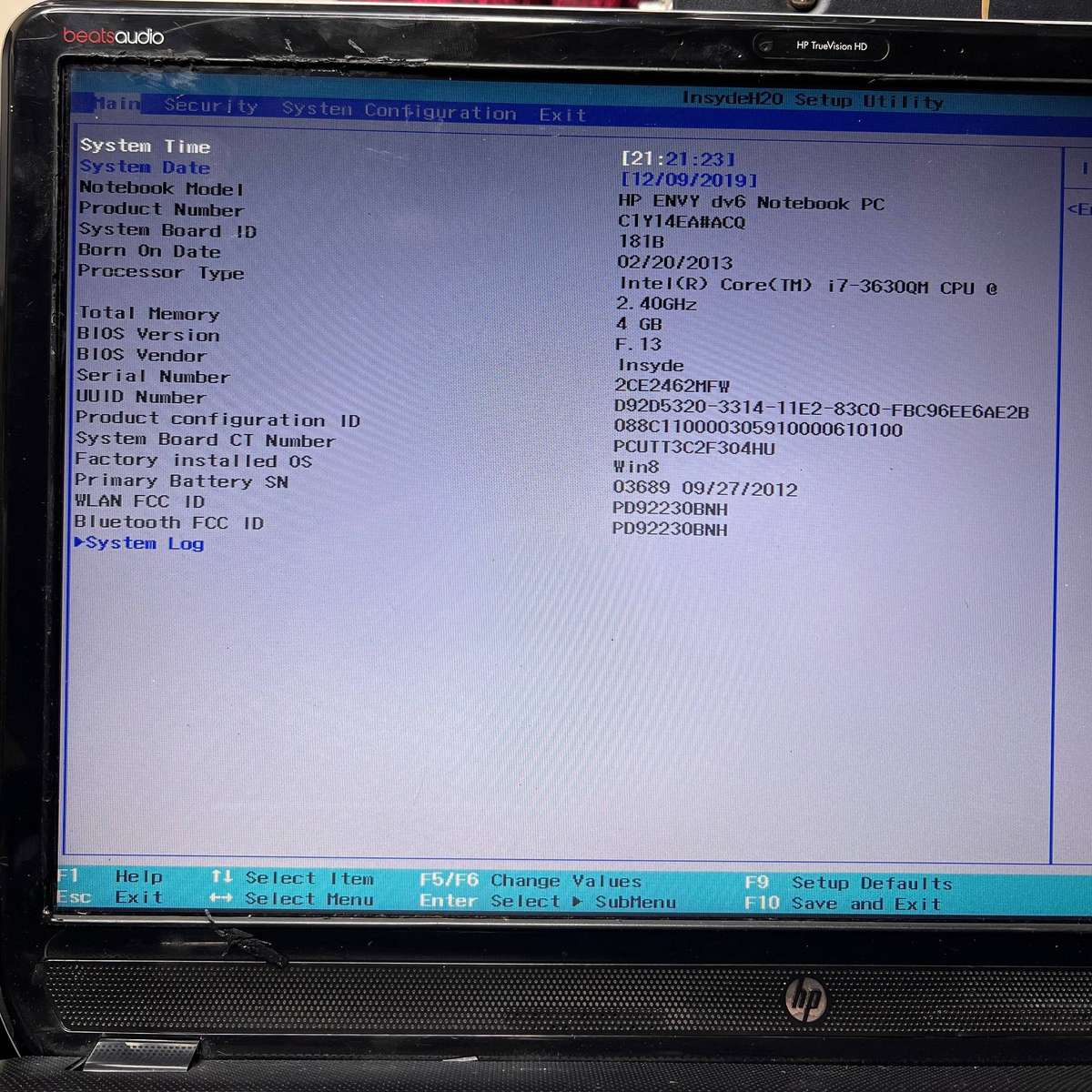 HP ENVY dv6 Notebook Laptop PC 2.4GHz Intel Core i7 4GB RAM Beats Audio