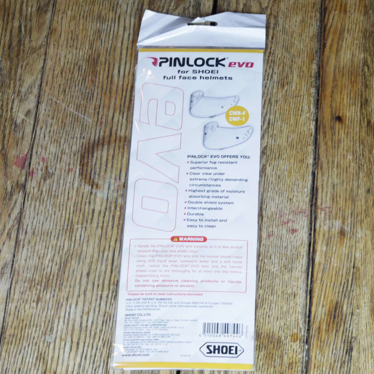 Shoei CWR-F CWF-1 Pinlock Evo Insert Lens Clear DKS 303