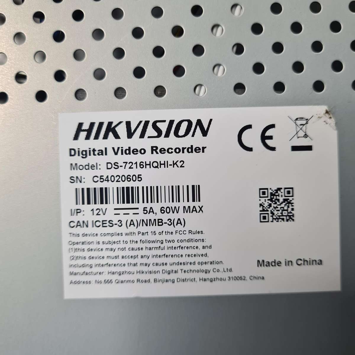 Hikvision 16 Channel 1080p 1U H.265 Embedded Network DVR - DS-7216HQHI-K2