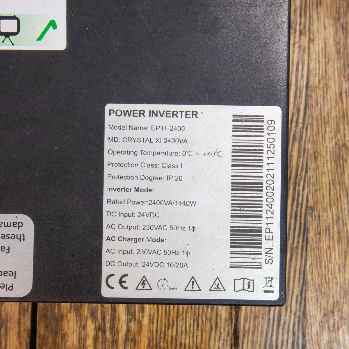 Crystal XI 2400VA Inverter 1440W 24VDC - EP11-2400