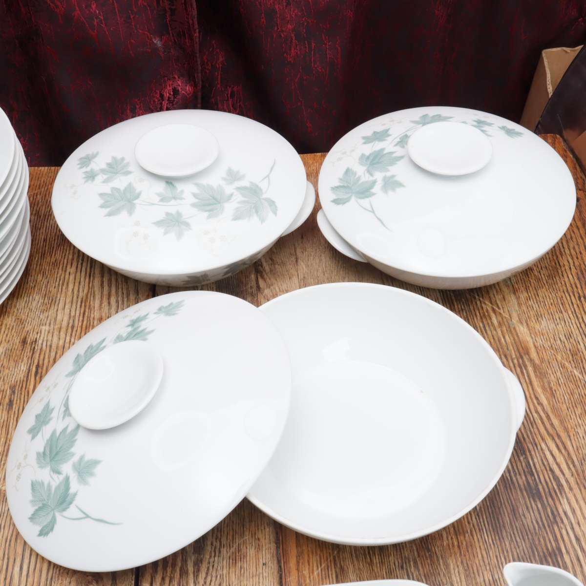 84 Pcs Noritake Cook'n Serve China 102 Wild Ivy Dinnerware Porcelain Dinner Set