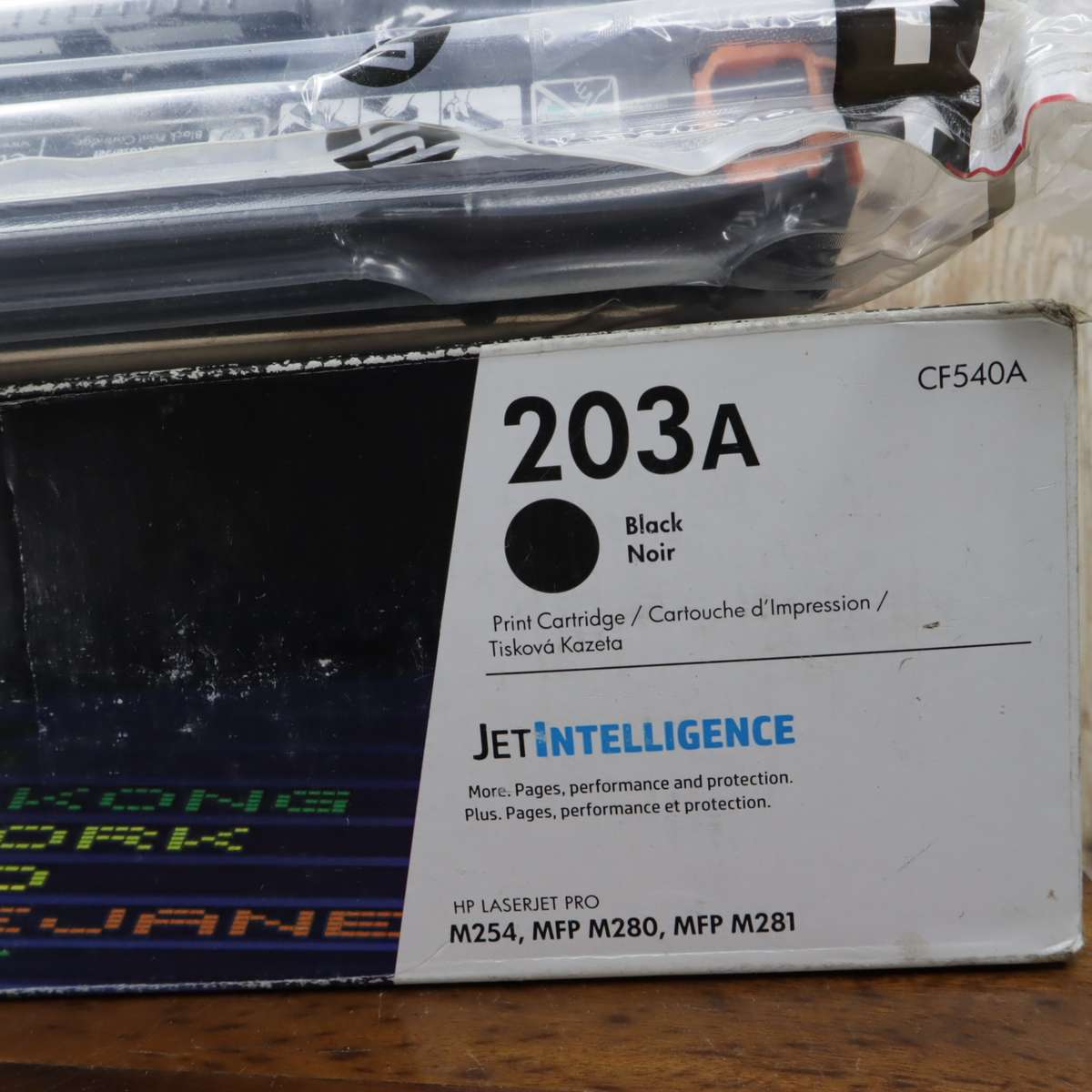 Original HP CF540A (203A) LaserJet Black Toner Cartridge