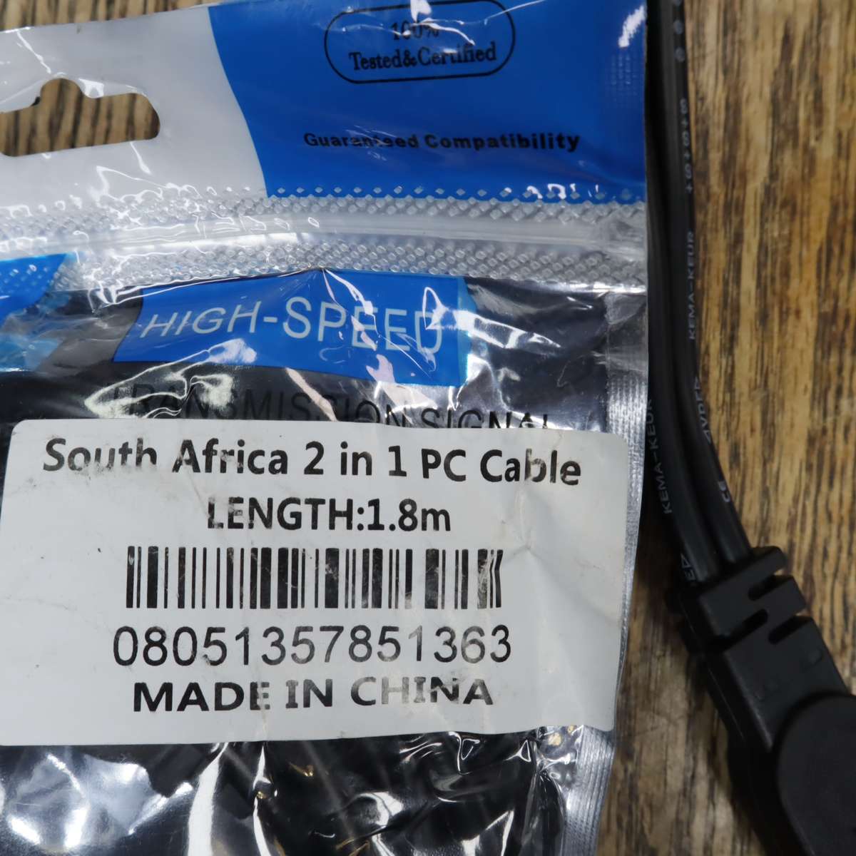 10 Pcs - Dual Head Power Cable 3 Pin Plug to Kettle Cord / IEC C13 Plug 1.8 Meter