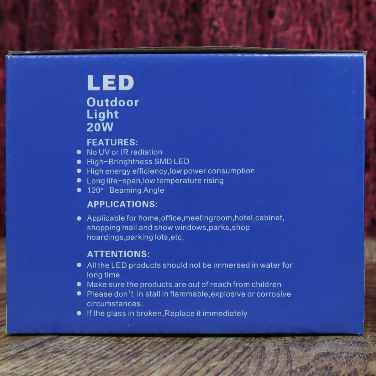 20W Outdoor LED Floodlights 12VDC - 2 Pcs