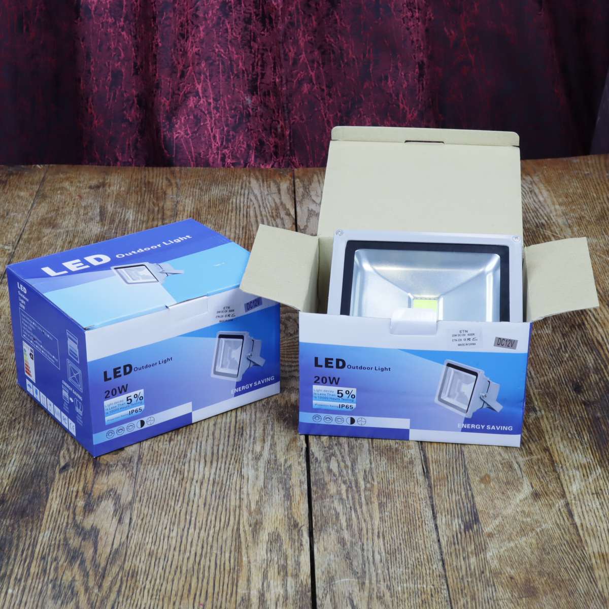 20W Outdoor LED Floodlights 12VDC - 2 Pcs