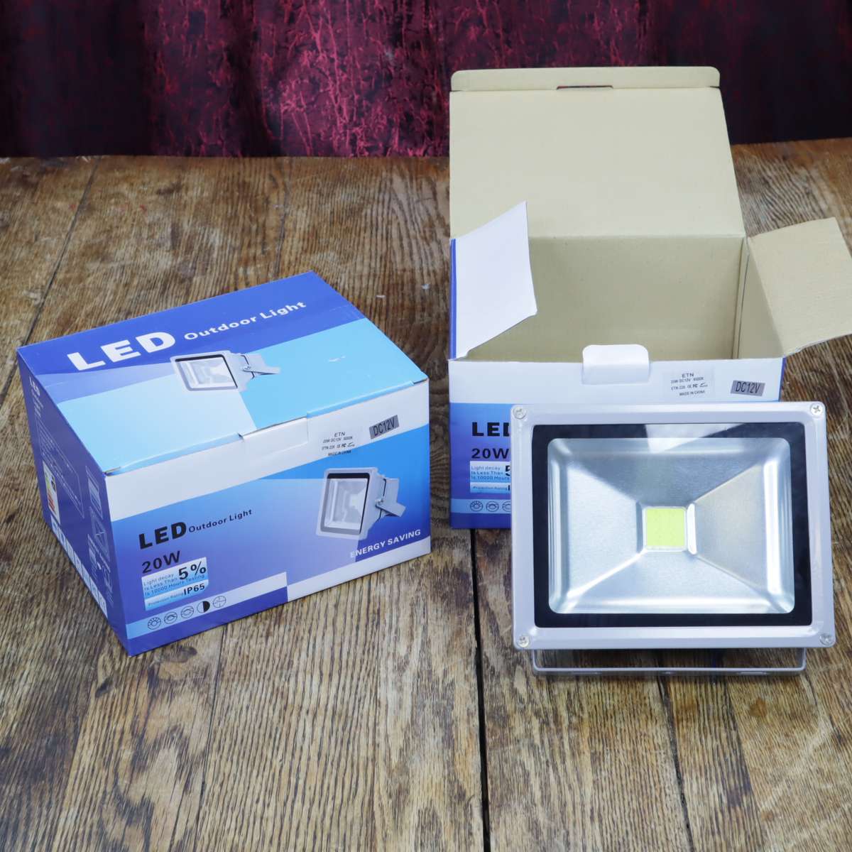 20W Outdoor LED Floodlights 12VDC - 2 Pcs