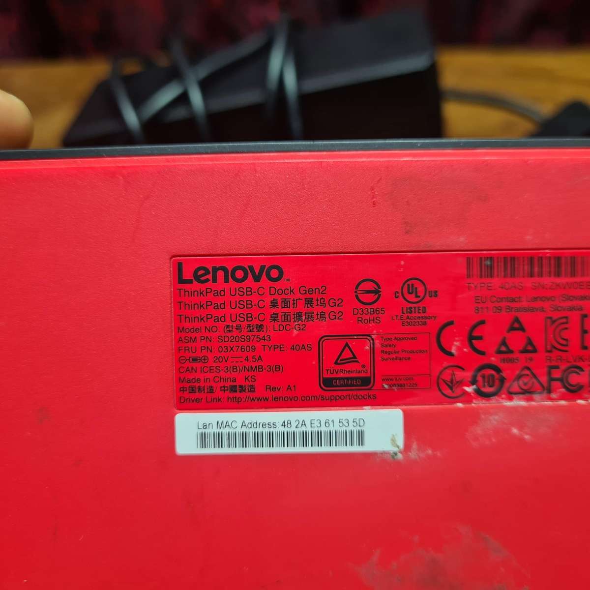 Lenovo ThinkPad USB-C Dock Gen 2 - LDC-G2
