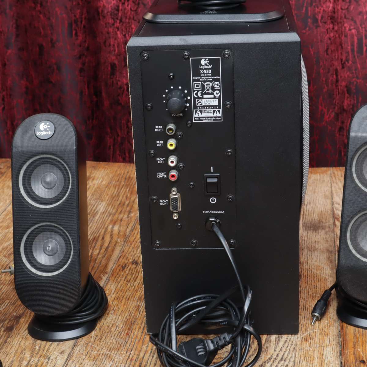 Logitech X-530 5.1 Surround Sound Computer Speaker System - Wall-Mountable - (70w) - Pre-Owned