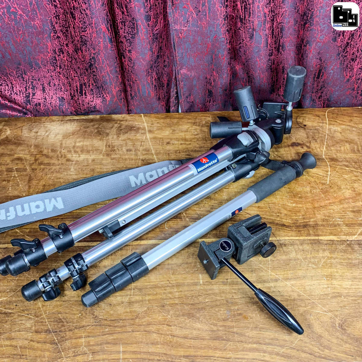 Manfrotto 190D Tripod and 141RC Head - Manfrotto 276 Monopod - Kenko Car Mouth