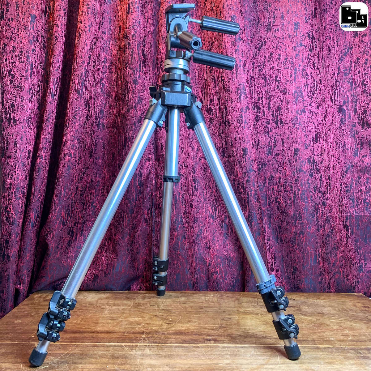 Manfrotto Art #055C Tripod Aluminium With 3-Way Pan Tilt Tripod Head #141