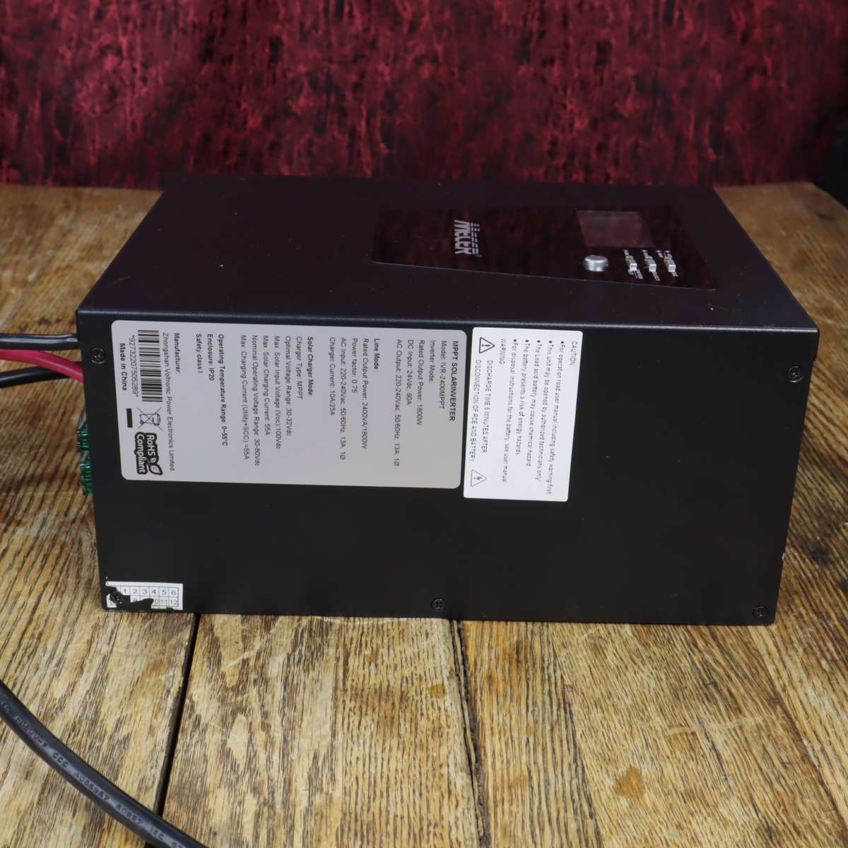 Mecer 2400VA, 1800W, 24V Inverter With MPPT Solar Charger  (IVR-2400MPPT) - Pre-Owned