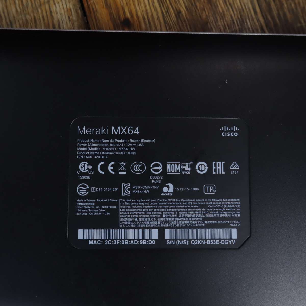 Cisco Cloud Managed Devices | Meraki MX64 and Meraki MR20 | - Pre-Owned