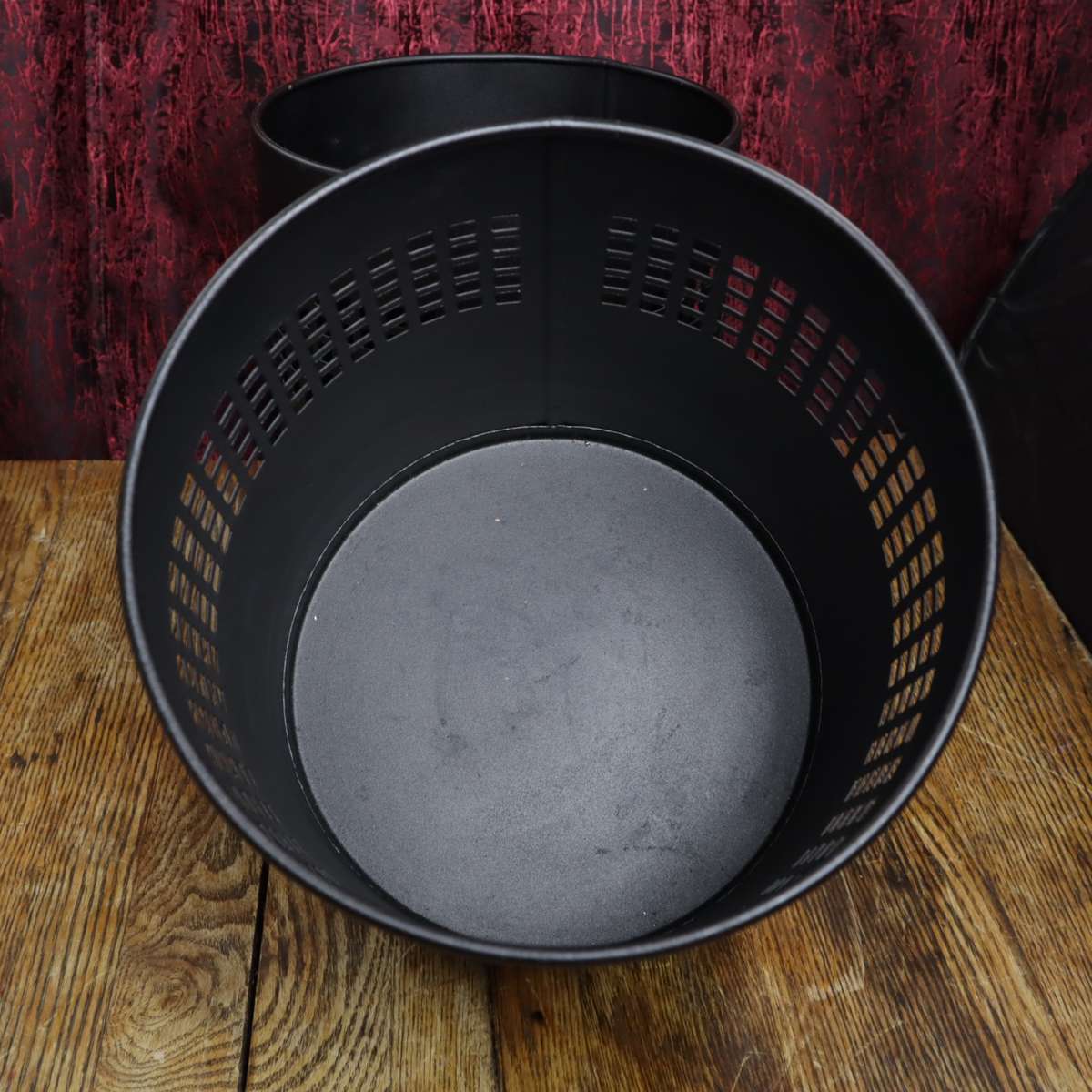 Steel Office Waste Paper Bin - Square Punch  240 x 29.3cm