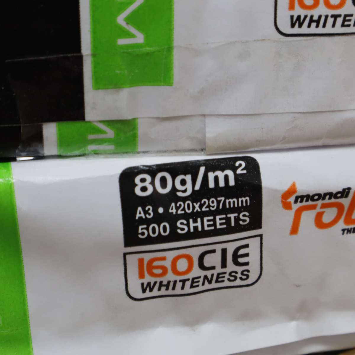 Mondi Rotatrim A3 White Copy Printing Plain Paper 80gsm - 5 Bundles
