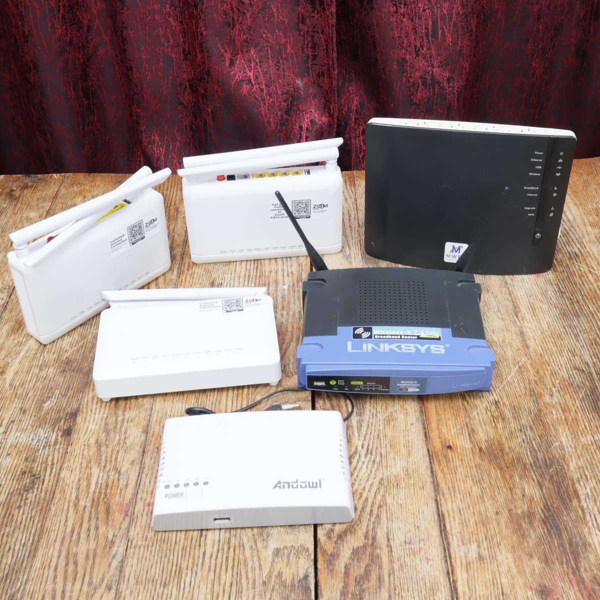 Assorted ONT Devices and Routers and Mini UPS