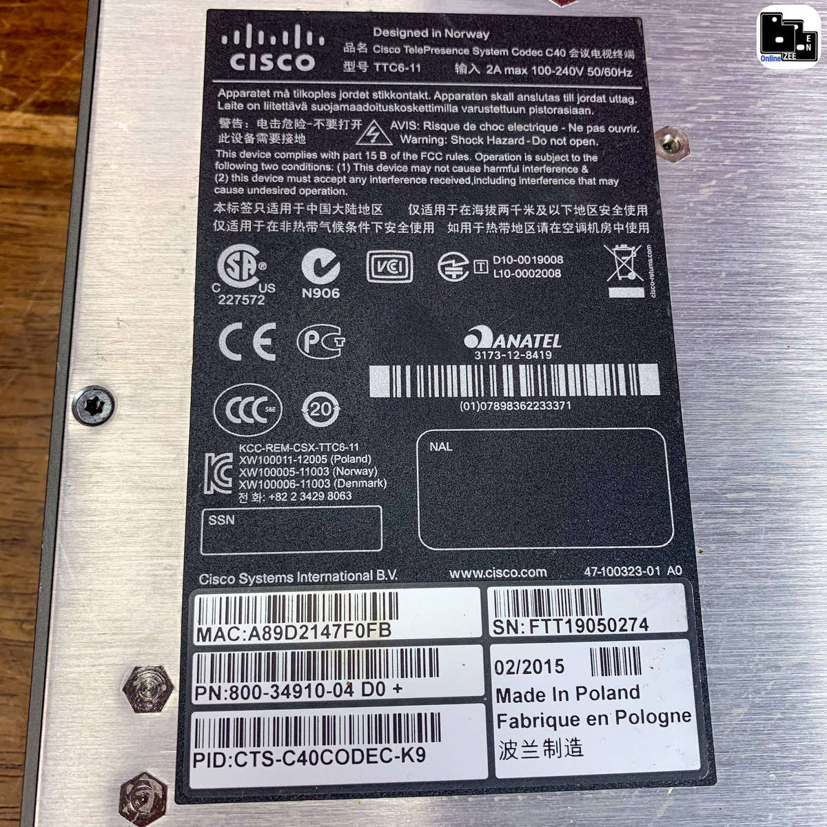 Cisco Video Conferencing Devices and HP J9138A PoE Smart Switch