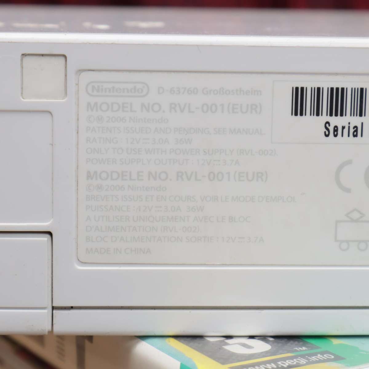 Nintendo Wii RVL-001(EUR) Gaming Console Set with Six Games - Black & White Controller