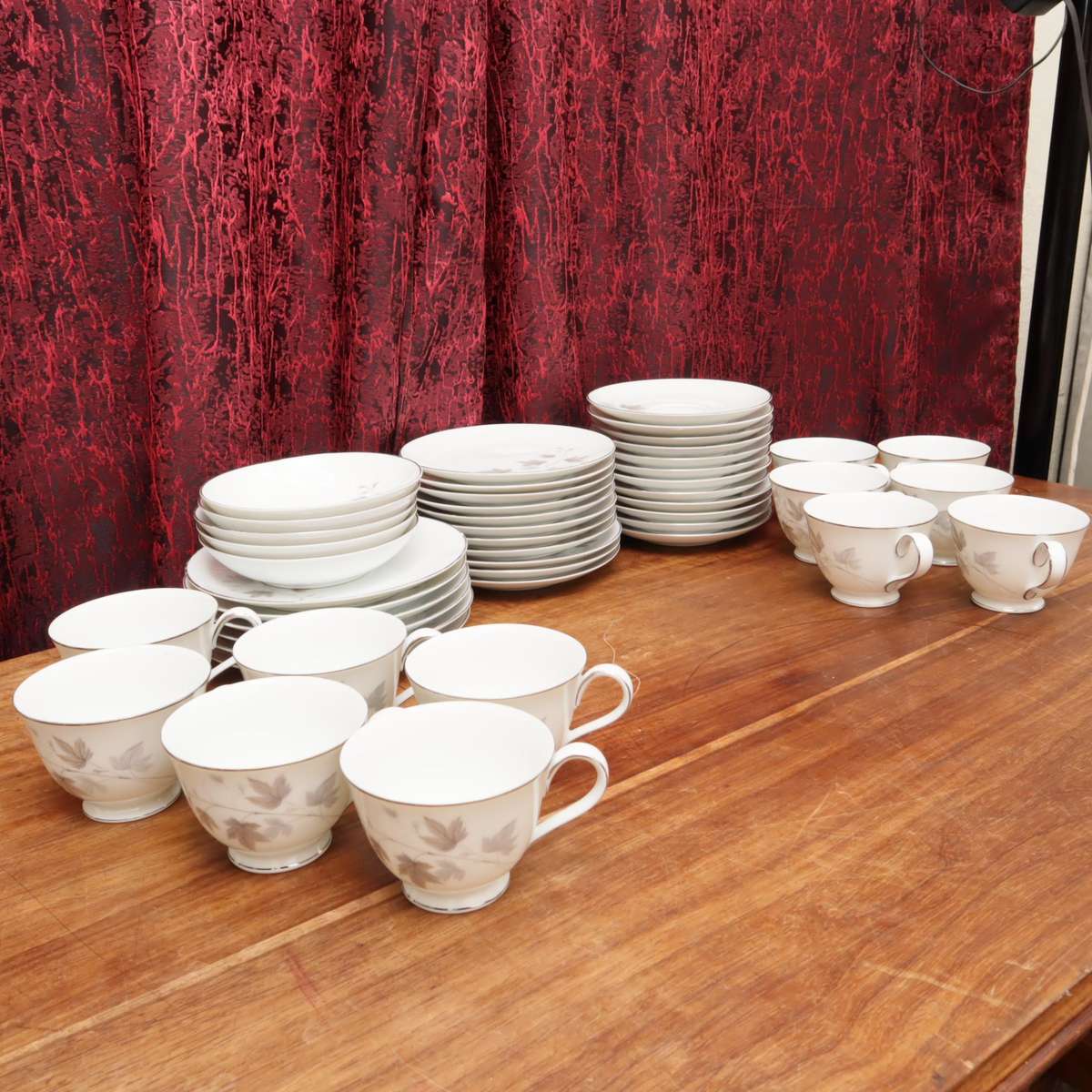 46 Pcs Noritake China 6312 Harwood Porcelain Ceramic Set