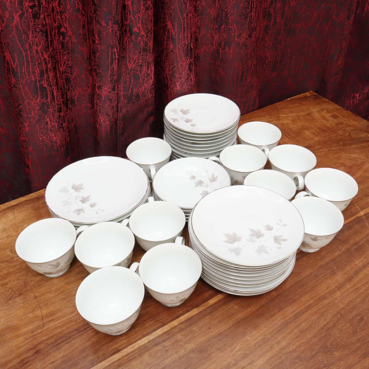 46 Pcs Noritake China 6312 Harwood Porcelain Ceramic Set