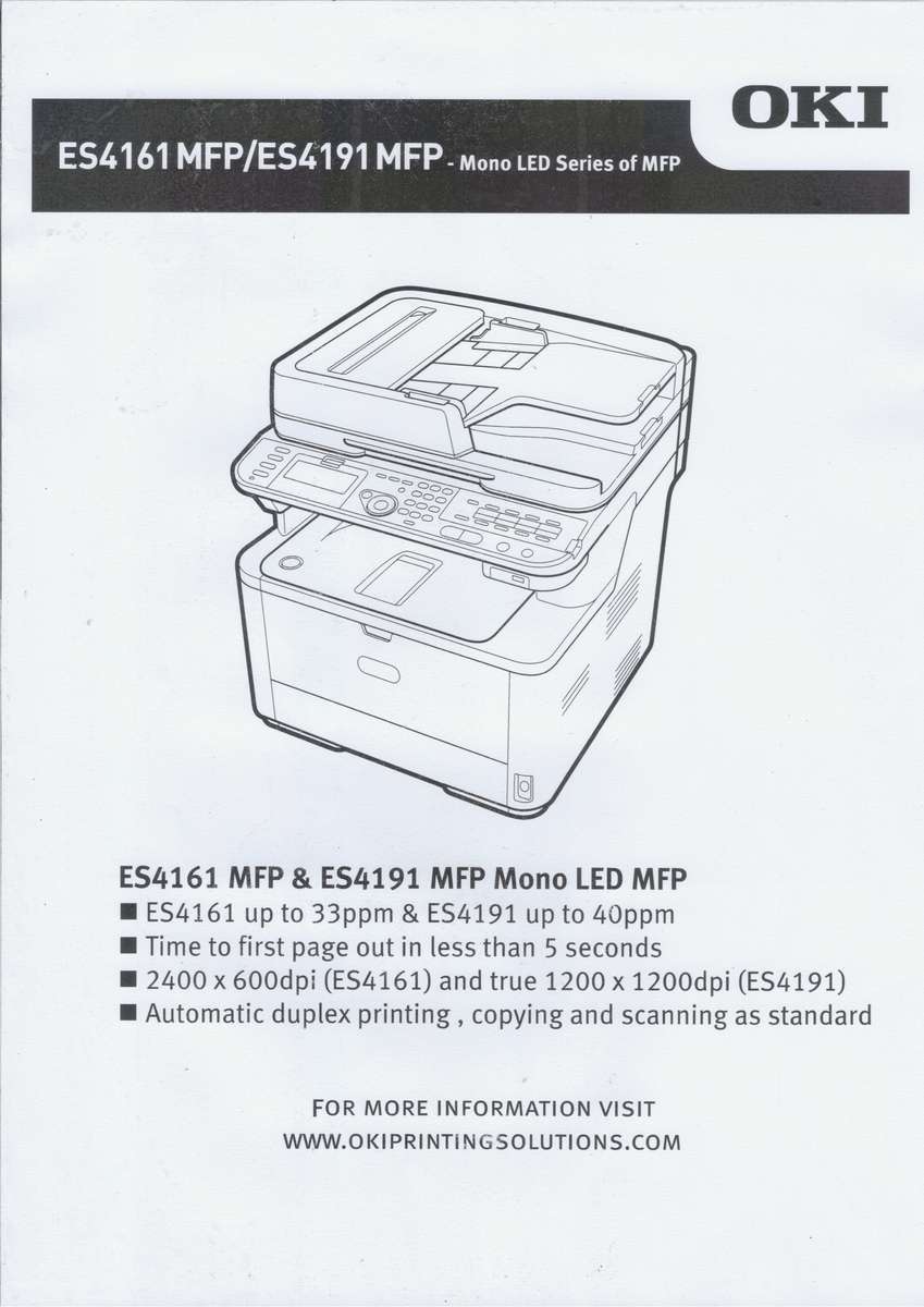 OKI ES4191 All-In-One Mono A4 Copier Printer