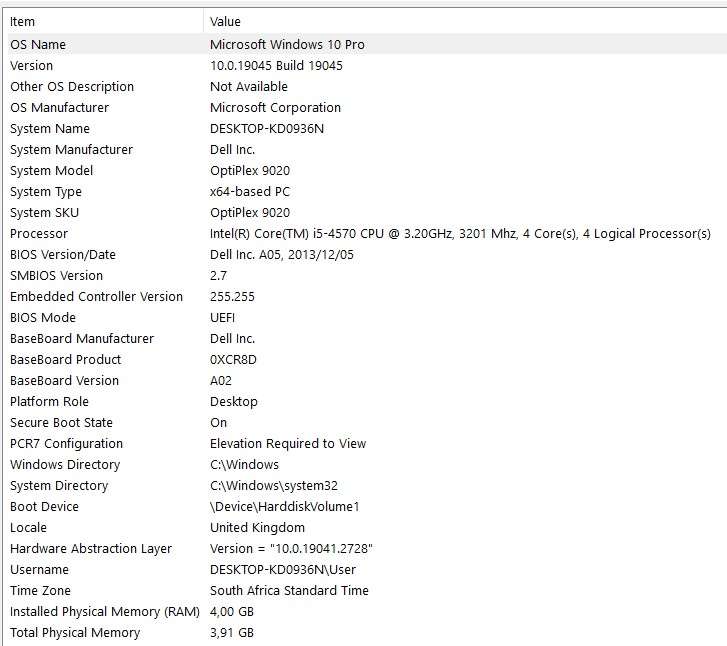 Dell OptiPlex 9020 Keyboard & Mouse - 3.2GHz Core i5 500GB HDD 4GB RAM 4-Cores - D07S