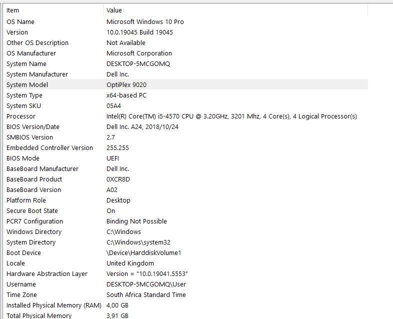 Dell OptiPlex 9020 D07S - 3.2GHz Core i5 500GB HDD 4GB RAM 4-Cores
