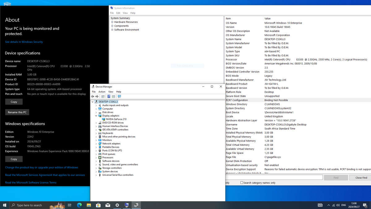 Gigabyte Desktop PC | NVIDIA Geforce 210 | Celeron® - Dual Core | 2.5GHZ | 3GB RAM | 500GB HDD