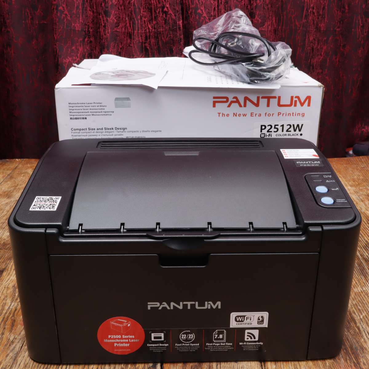 Pantum P2512W Mono Laser Printer Wi-Fi Capability - Open Box