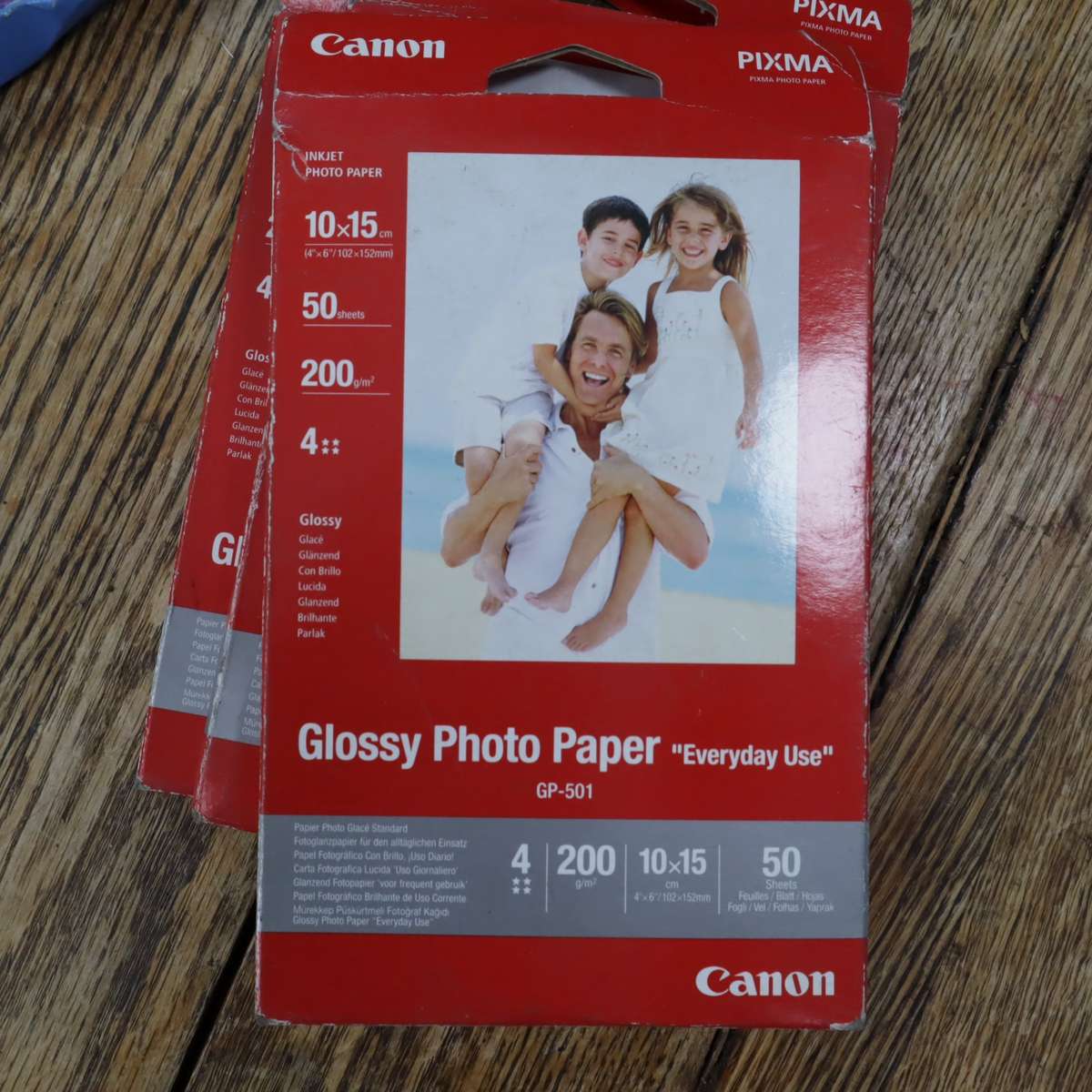 Canon GP-501 Glossy Photo Paper 10x15mm and HP Sticky Photo Sheets 10x13mm
