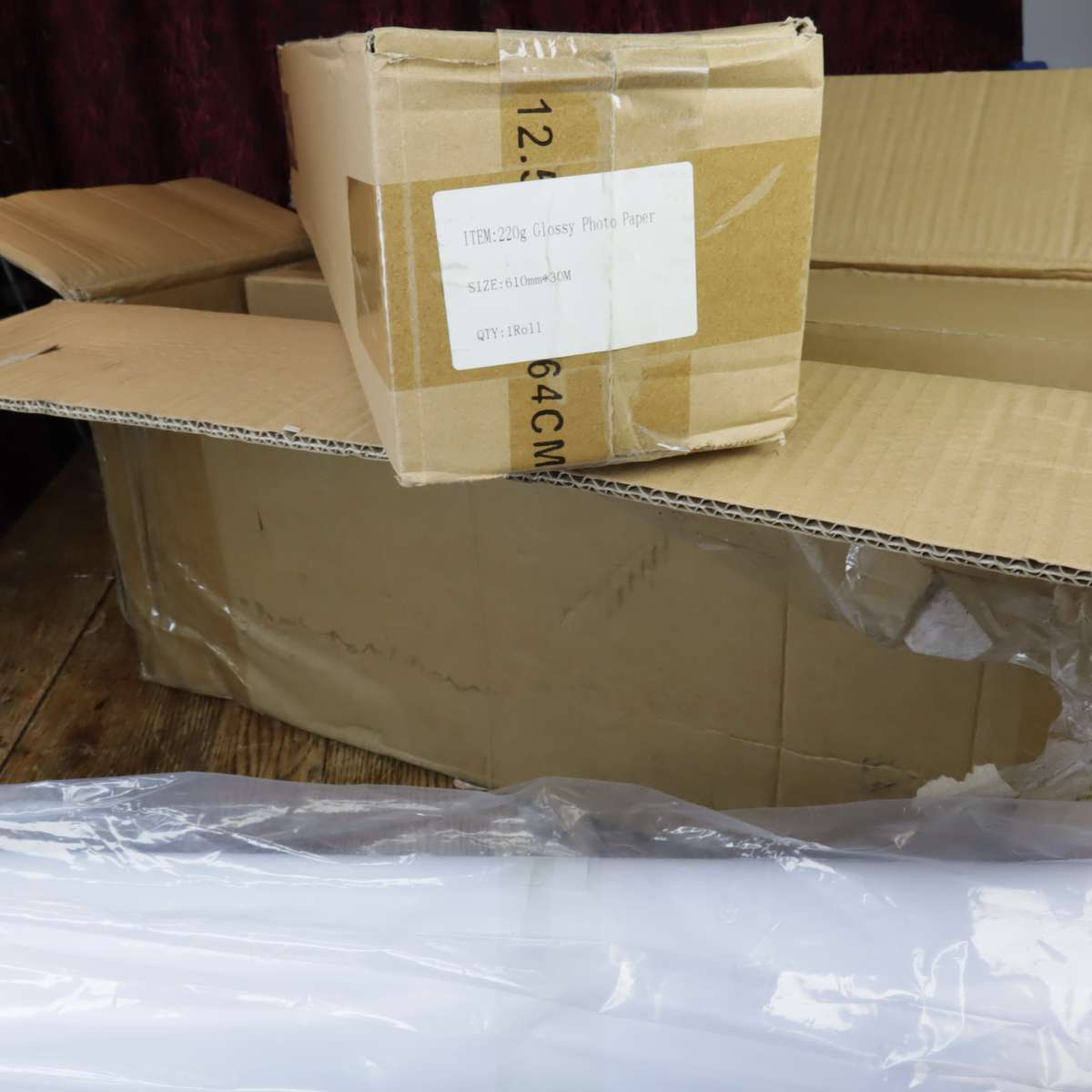 220gsm Glossy Photo Paper - 610mm x 30 metre - FOUR ROLLS