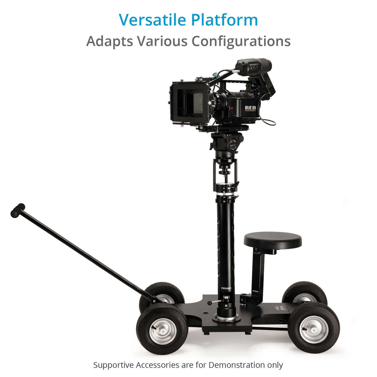 Proaim Telescopic 27"- 42" Bazooka for Camera Dolly + Camera Riser Euro/Elemac