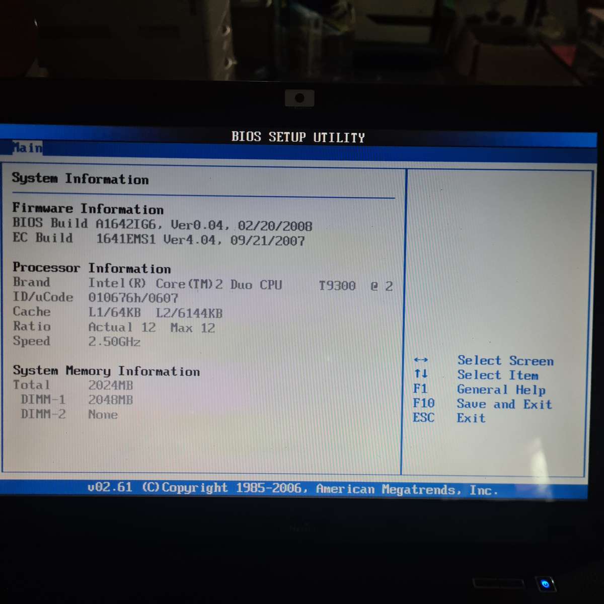 15" Proline MS-1642 Notebook 4GB RAM 2.5GHz Intel® Core TM 2 Duo - P1642