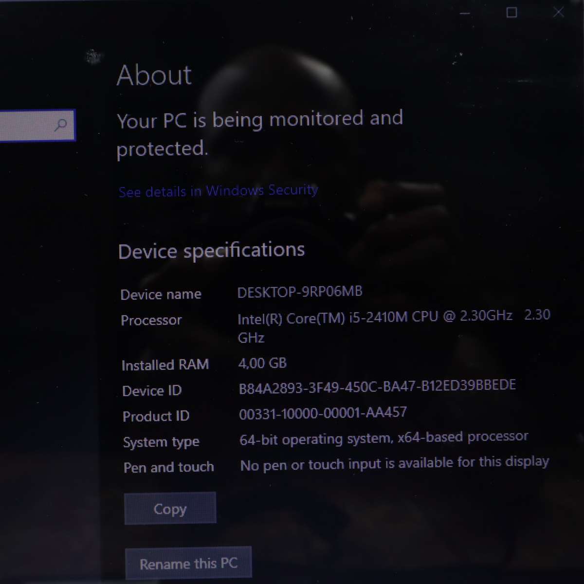 Proline W351HU Notebook PC Core i5 500GB HDD 4GB RAM 2.3GHz Win10 Pro