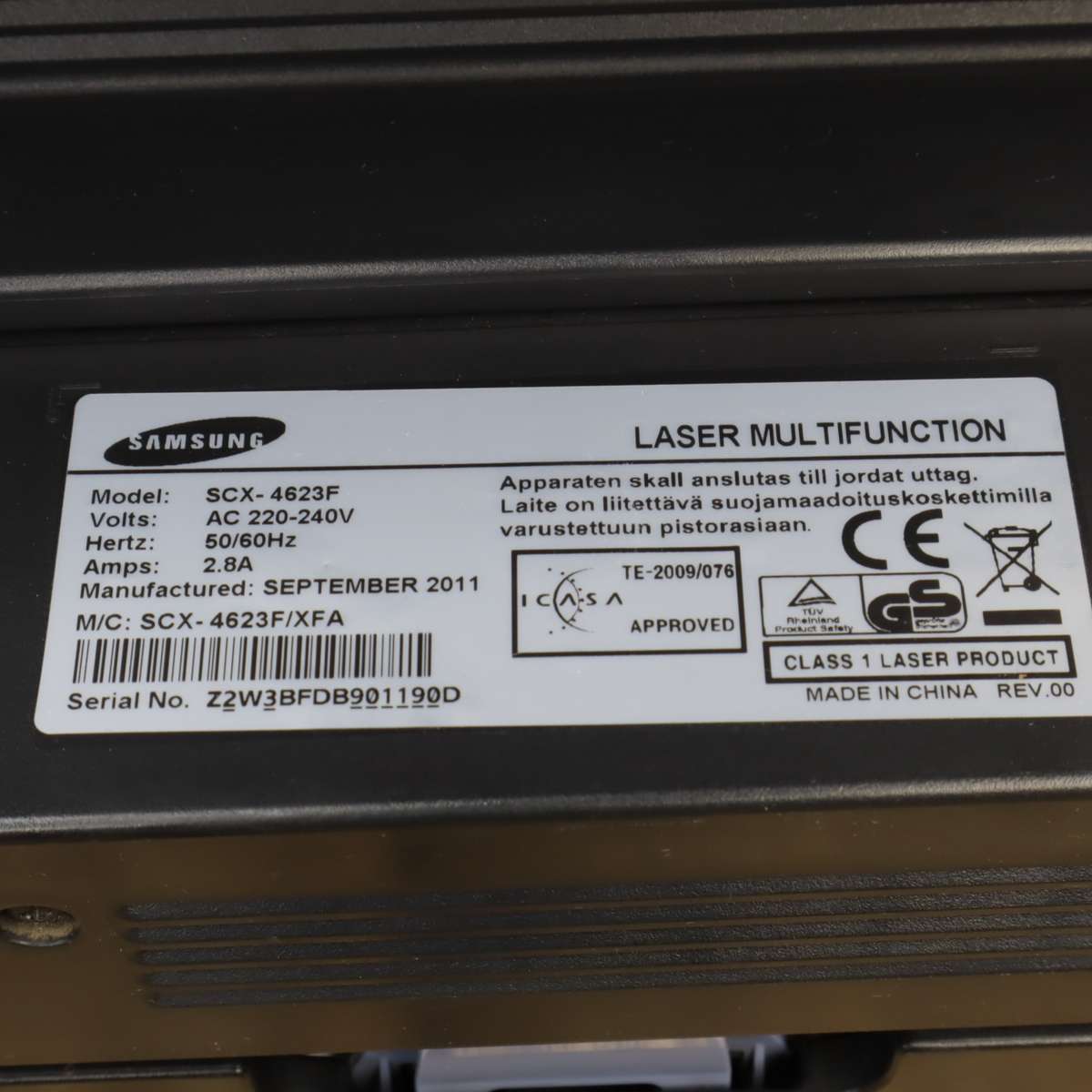 Samsung SCX-4623F A4 Monochrome All-In-One Laser Printer - Pre-Owned