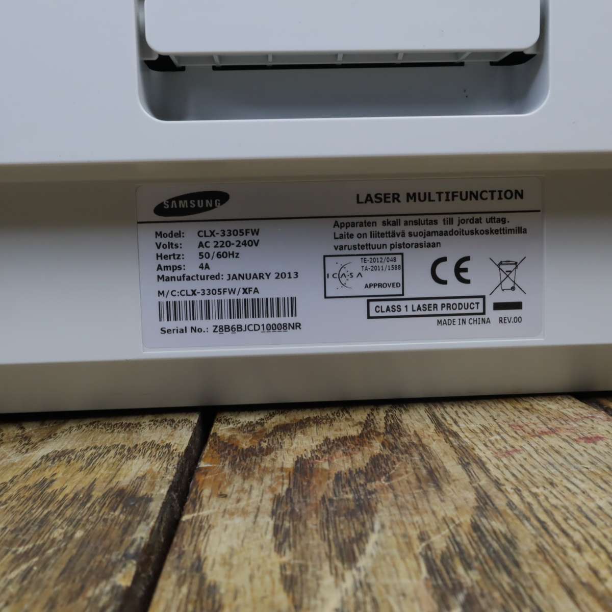 Samsung CLX-3305FW A4 Colour All-In-One Laser Printer - Pre-Owned (SEE DETAILS)