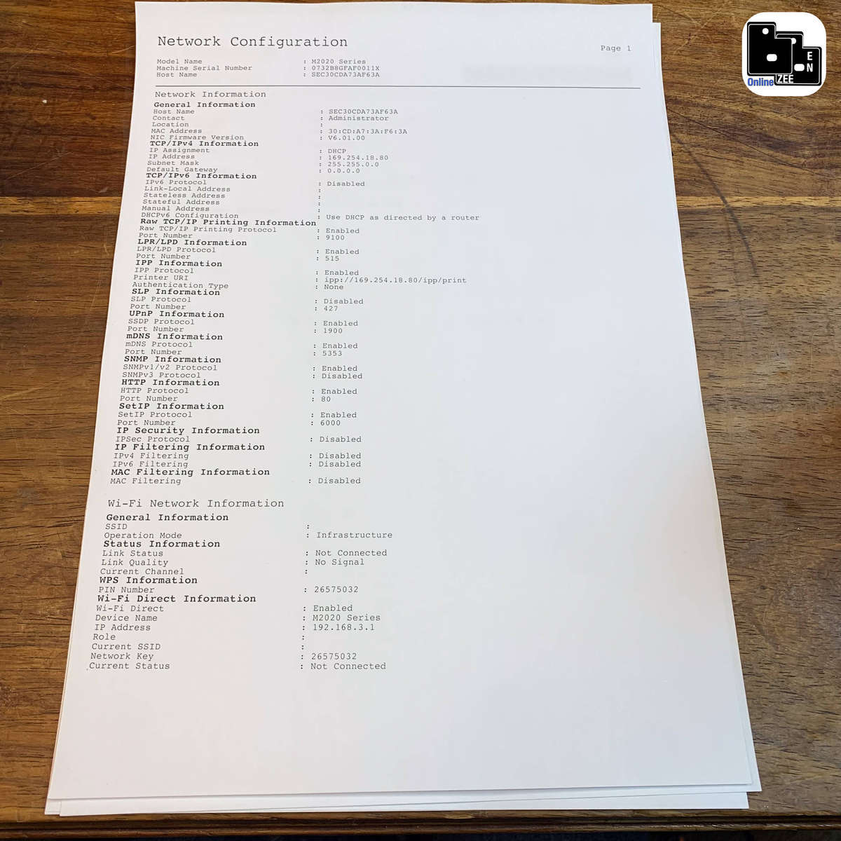 Samsung Xpress M2020W Wireless Monochrome Laser Printer