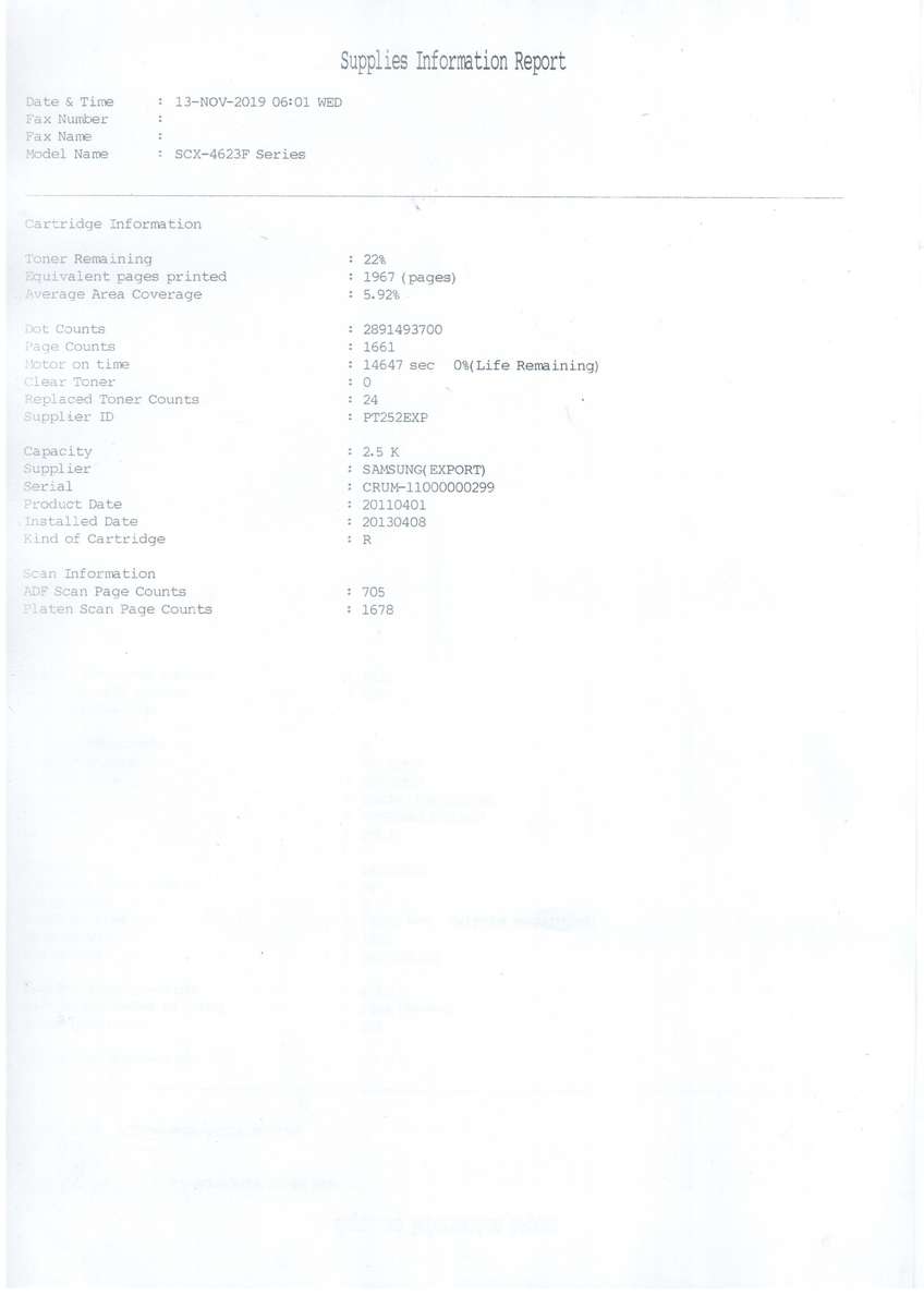 Samsung SCX-4623F A4 Monochrome All-In-One Laser Printer - Pre-Owned