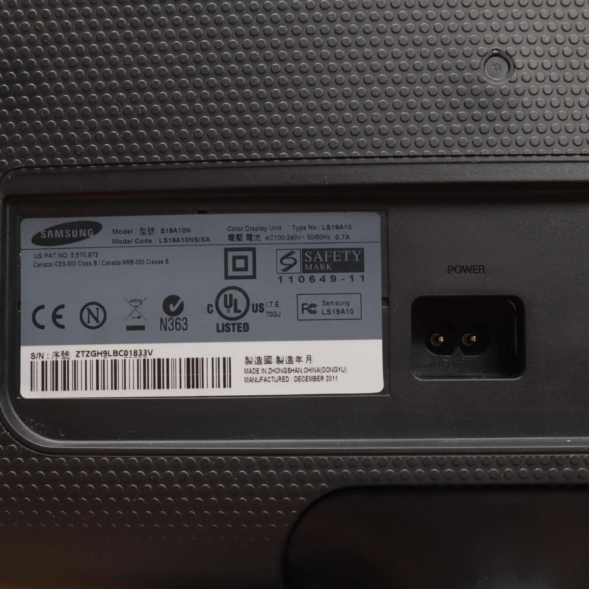 Samsung 18.5" SyncMaster S19A10N Computer Display Monitor