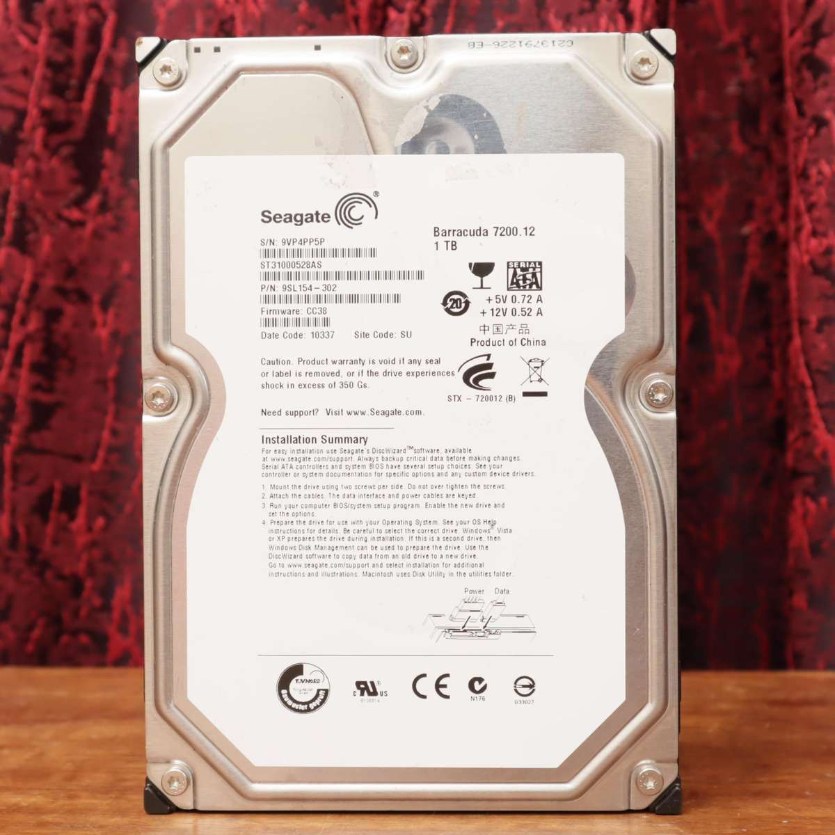 Seagate 1TB Desktop 3.5" Hard Drive ST31000528AS SATA 6Gb/s 7200RPM