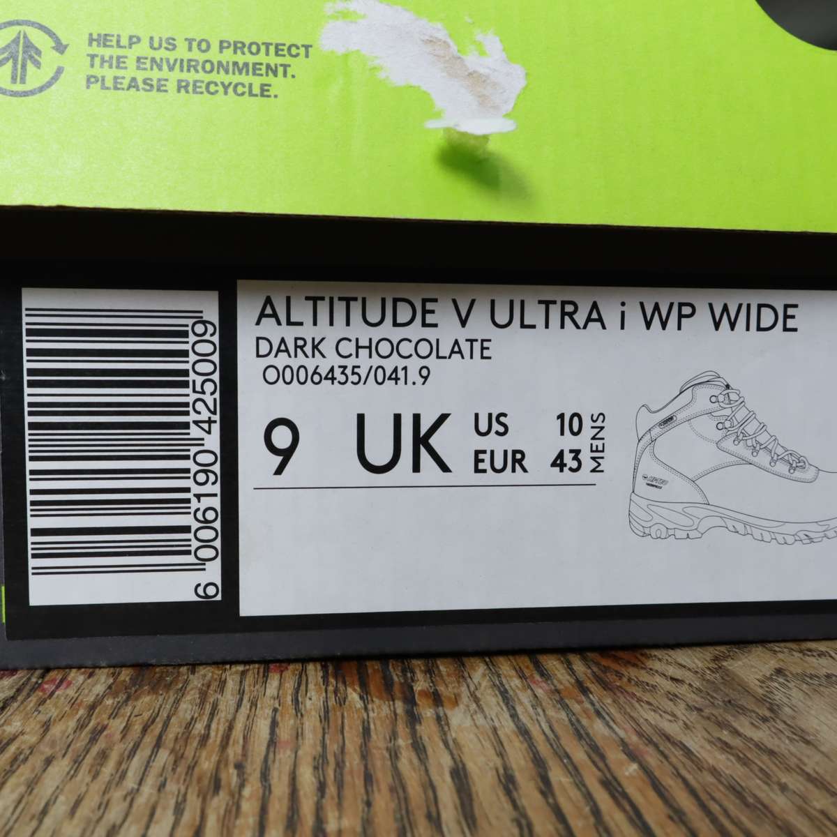 Hi-Tec Altitude V Ultra i WP Wide Men's Leather Shoes (US: 10 (UK: 9) (EU: 43)