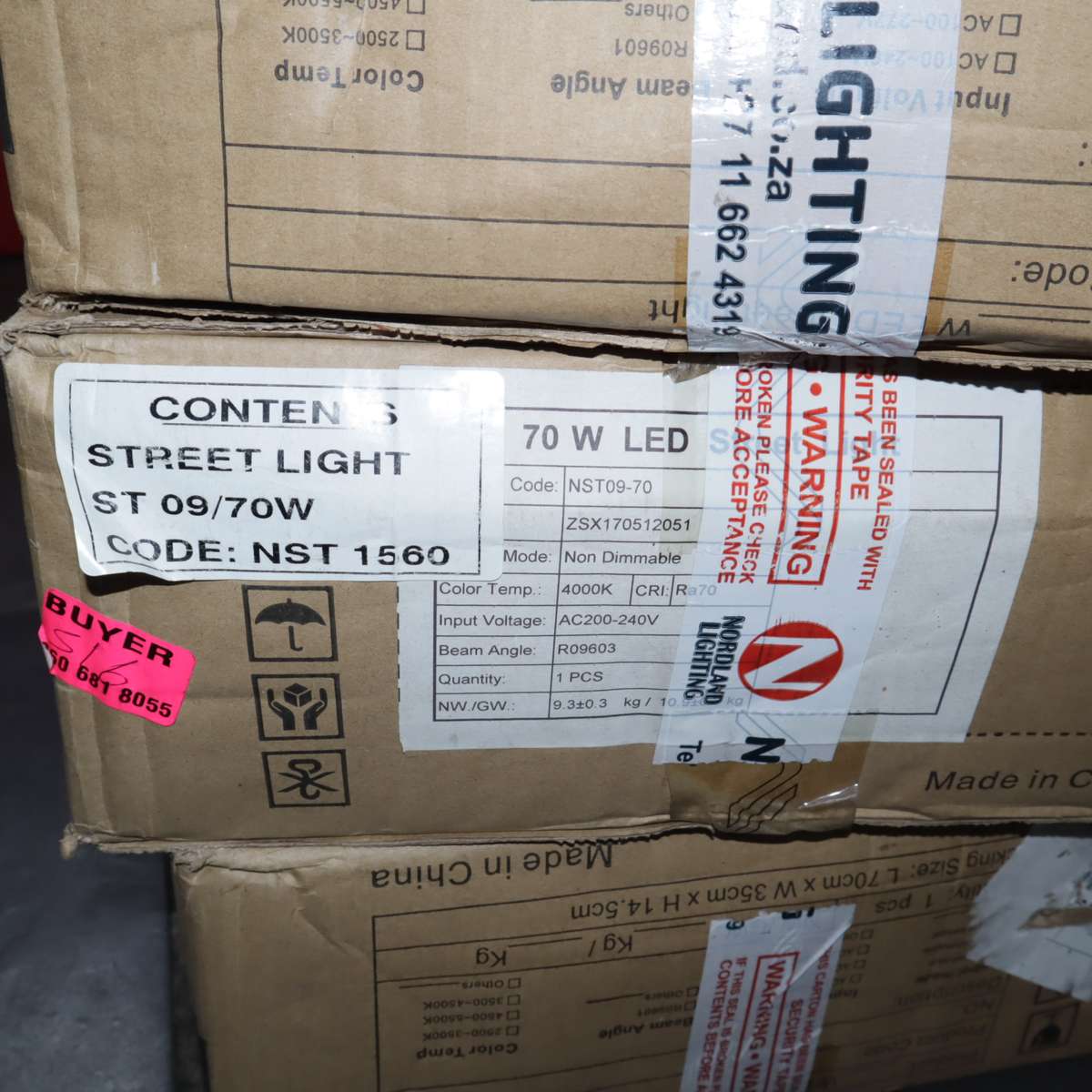 3PCS - 70W LED Street lights NST09-70 - 4000K CRI 70