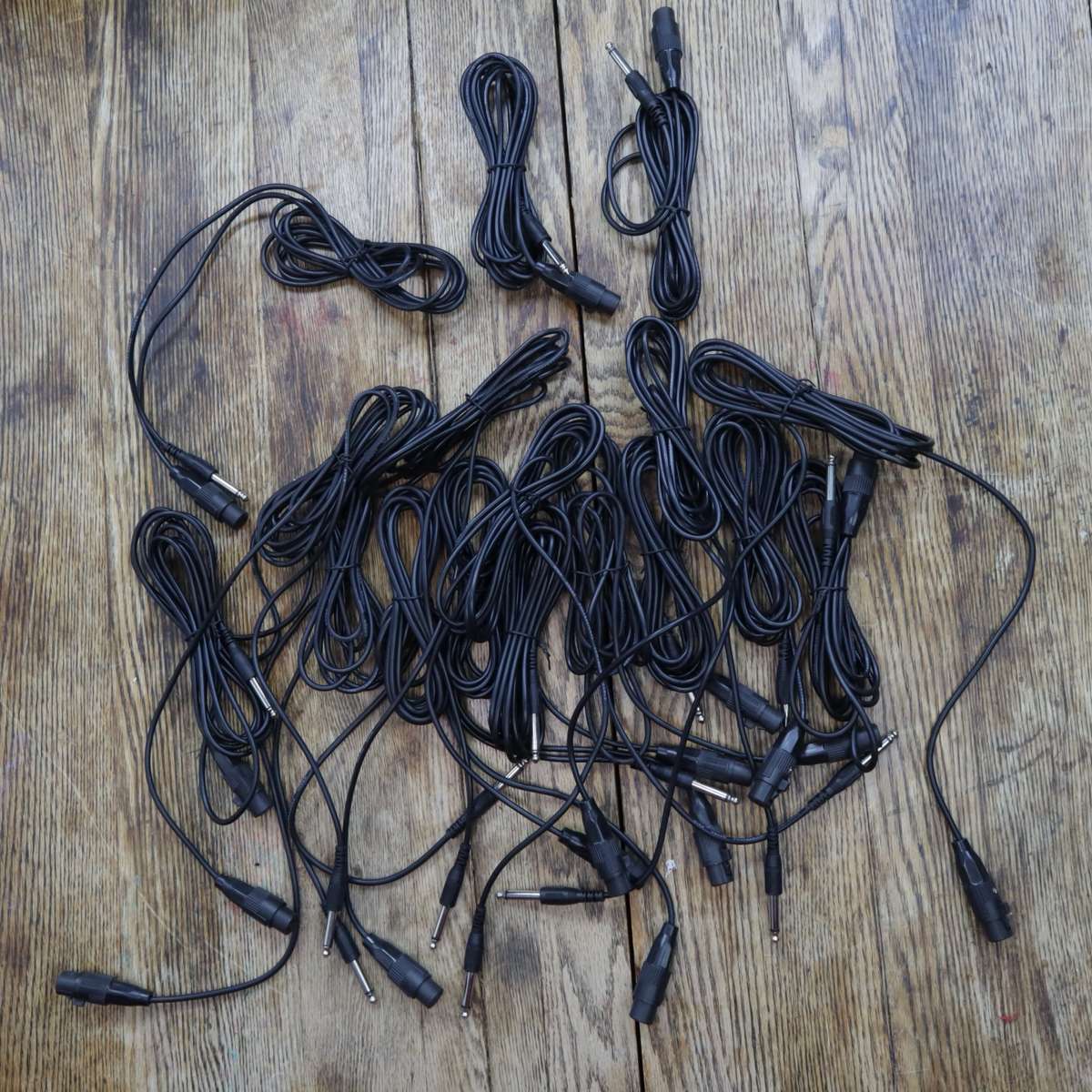 TS Mono 6.3mm Male Jack to XLR Female Audio Cable - 30 Pcs