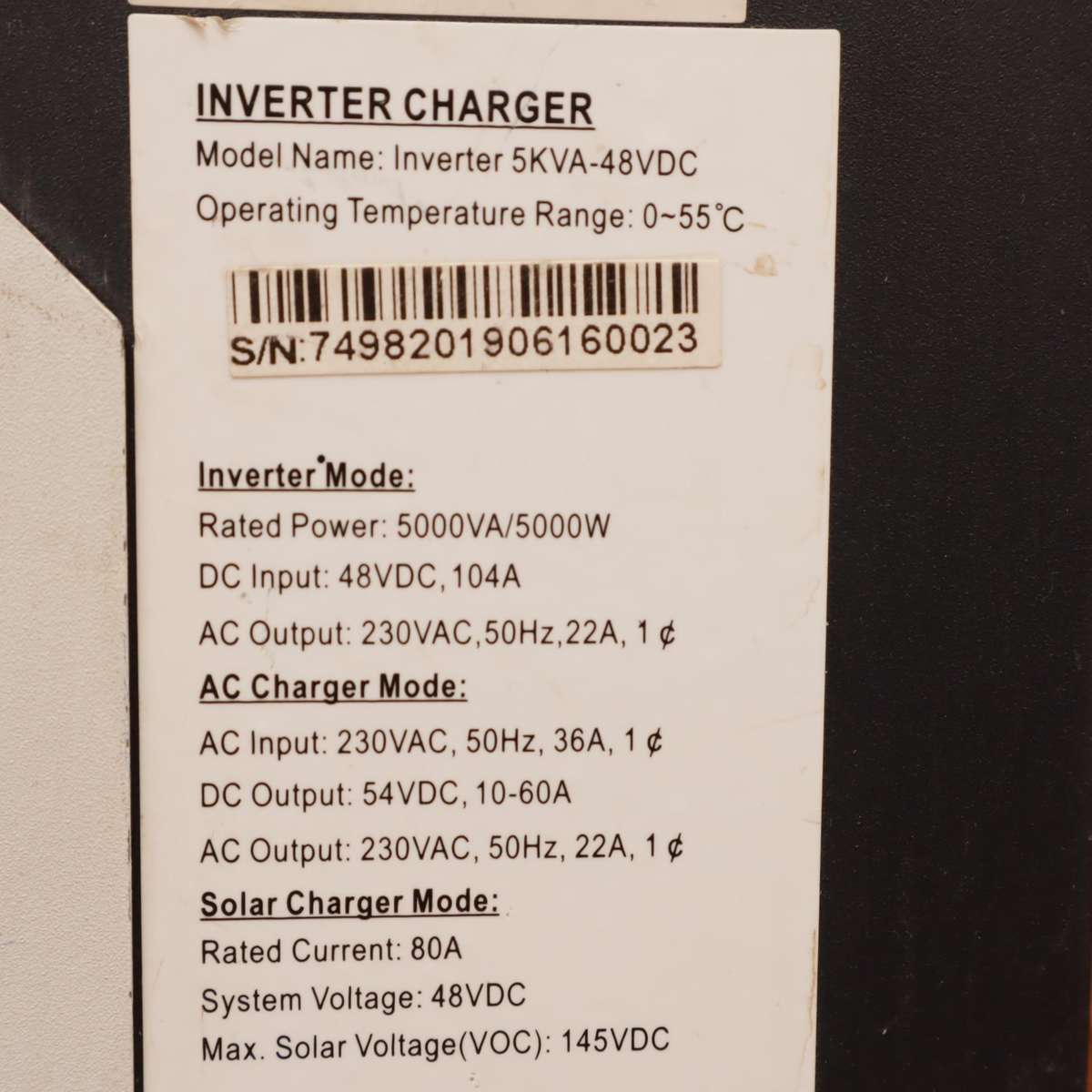 TheSunPays Solar Inverters Inverter 5KVA-48VDC - 2 Pcs