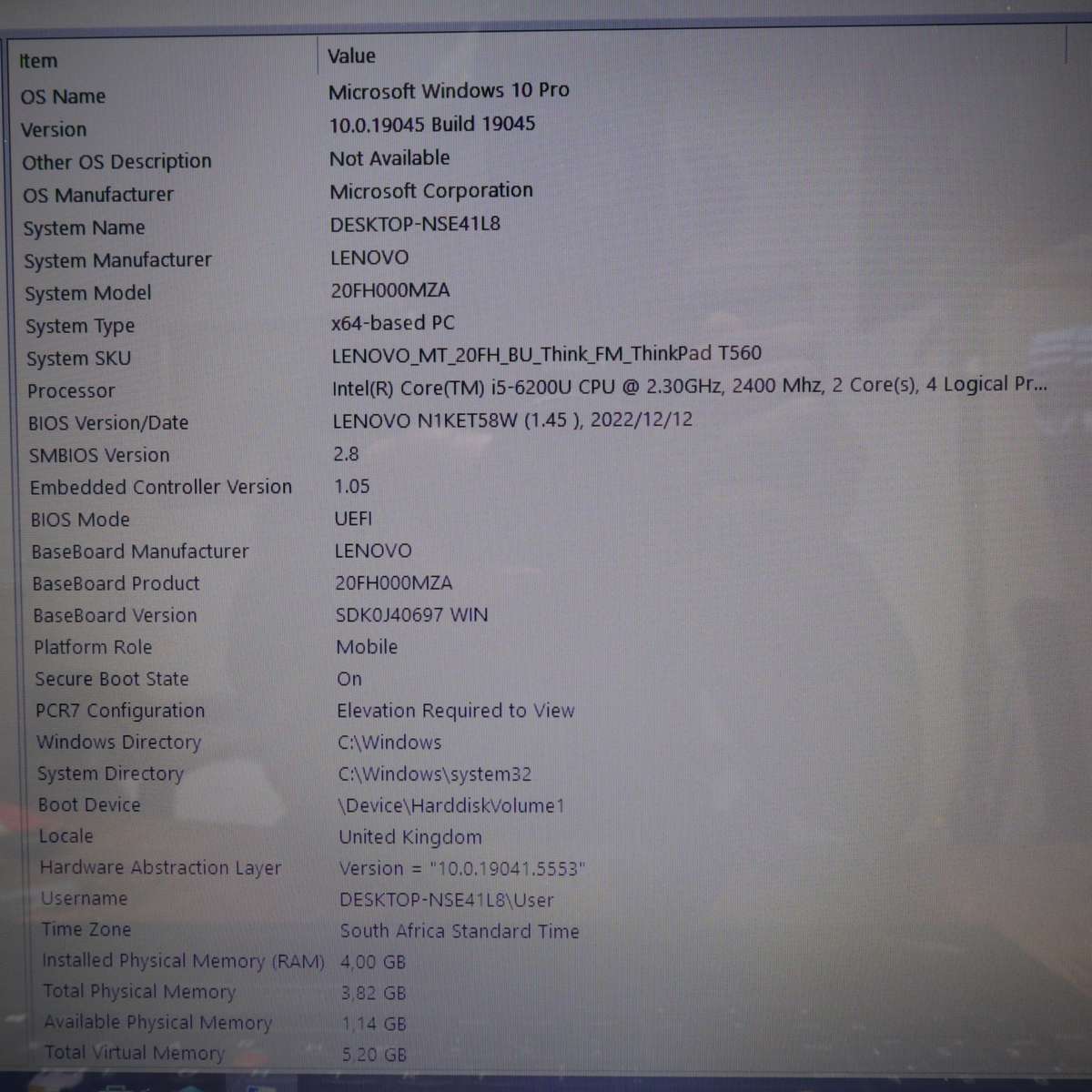 Lenovo ThinkPad T560 Core i5 500GB HDD 2.3GHz 4GB RAM 15.6" Laptop