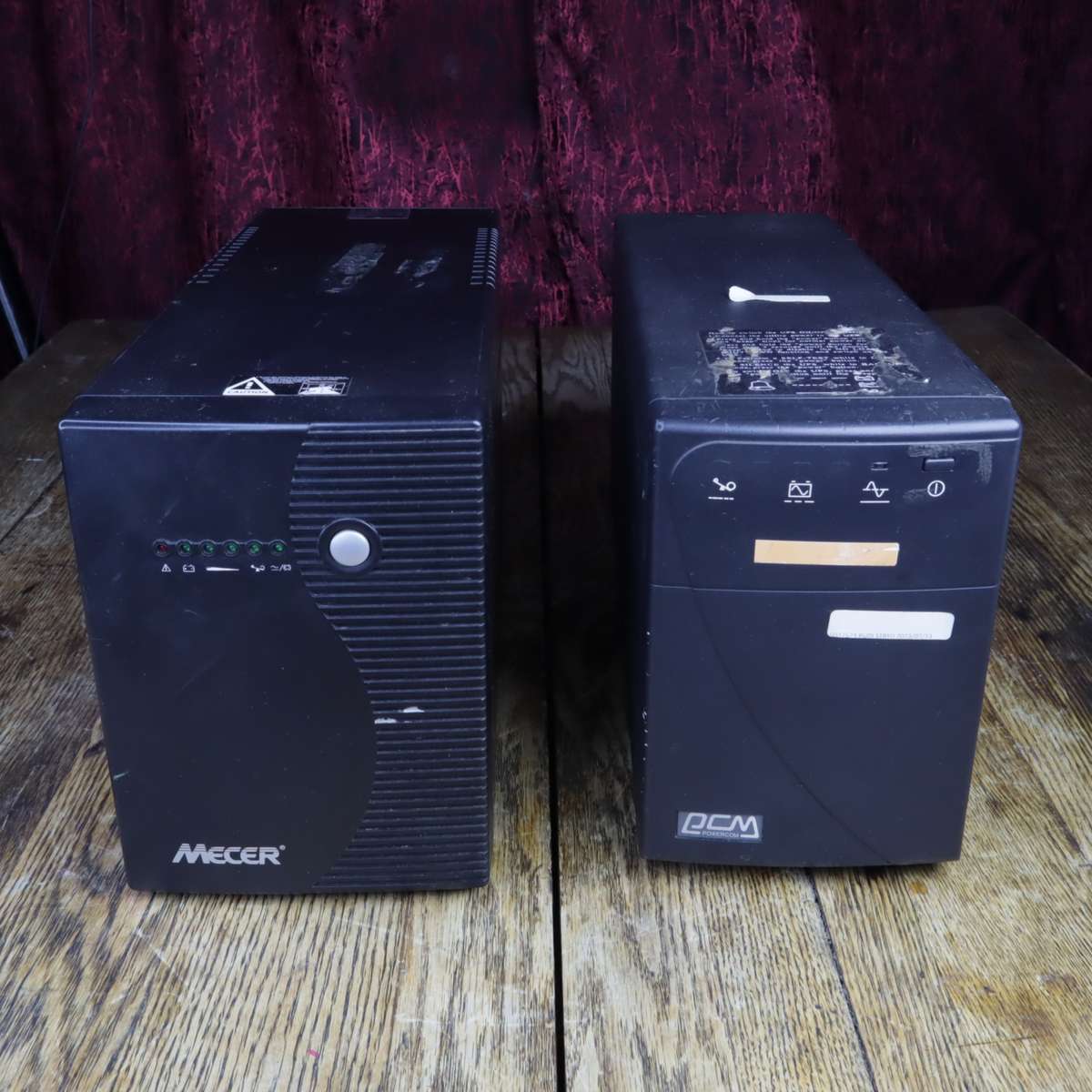 Mecer ME-2000-VU+ AND Powercom Black Knight BNT-2000AP UPS LOT - Pre-Owned