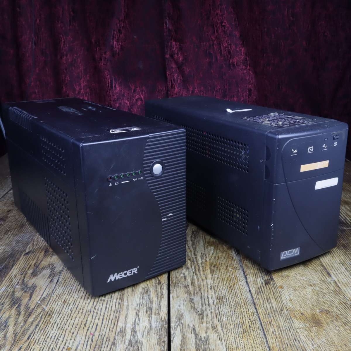 Mecer ME-2000-VU+ AND Powercom Black Knight BNT-2000AP UPS LOT - Pre-Owned
