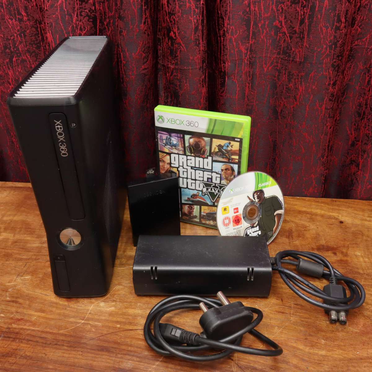 XBox 360S Console Slim - Two Games - Two Controllers - 250GB HDD