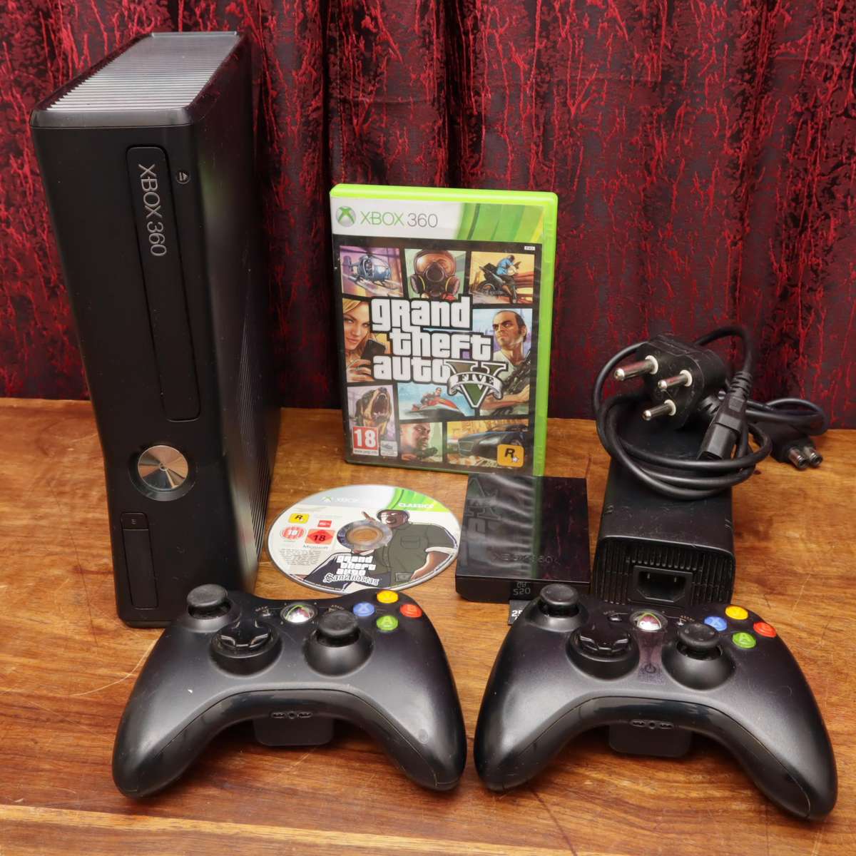 XBox 360S Console Slim - Two Games - Two Controllers - 250GB HDD